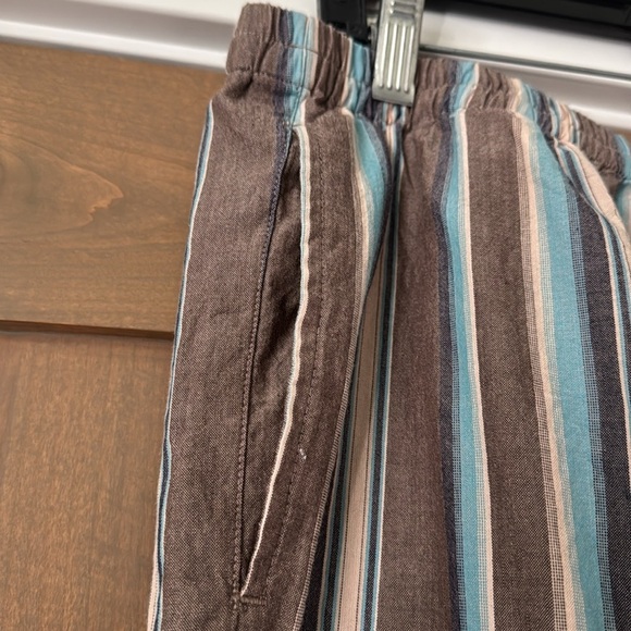 Serengeti Beach pants Womens XL striped Pockets Bohemian Lagenlook 100% Cotton - Picture 4 of 11